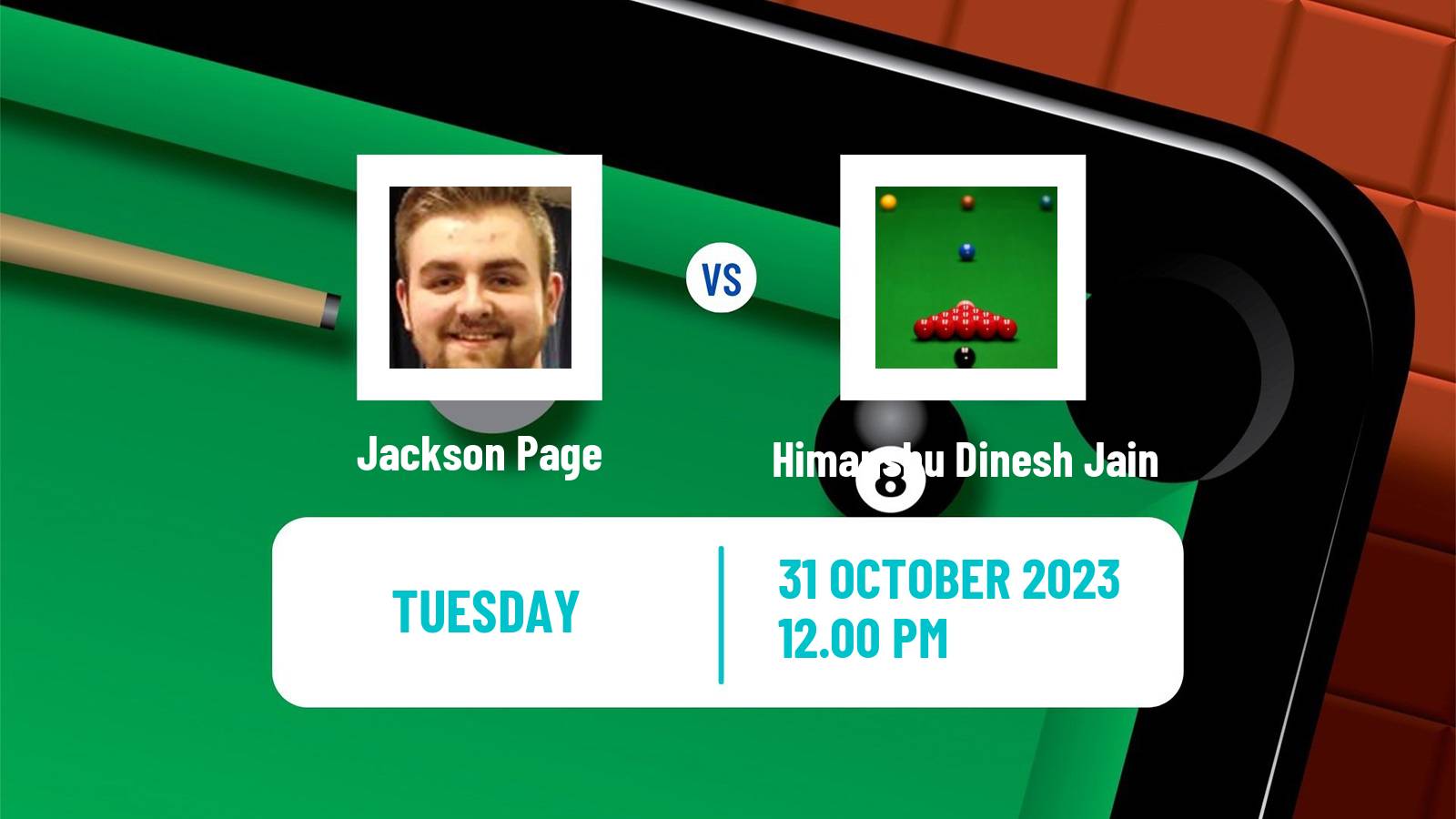 Snooker Scottish Open Jackson Page - Himanshu Dinesh Jain