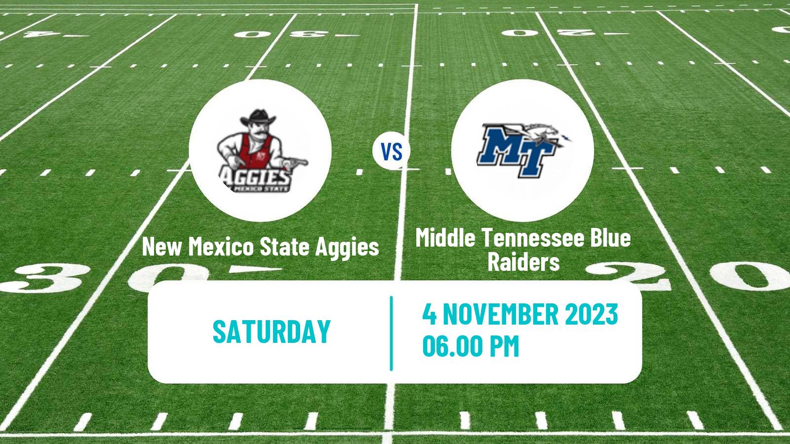 American football NCAA College Football New Mexico State Aggies - Middle Tennessee Blue Raiders