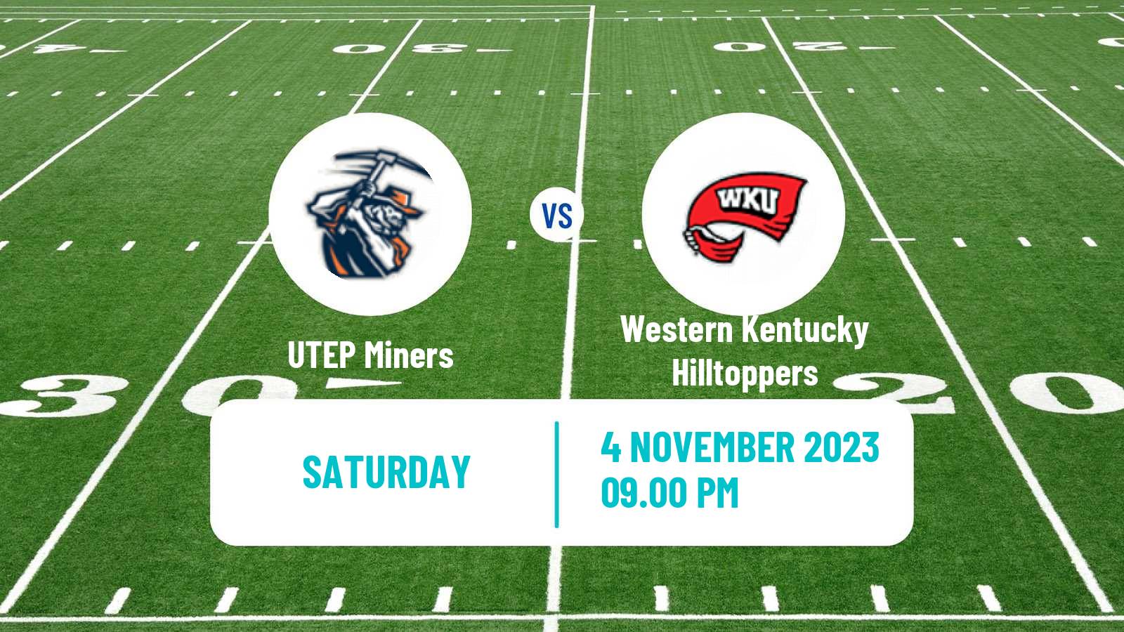 American football NCAA College Football UTEP Miners - Western Kentucky Hilltoppers