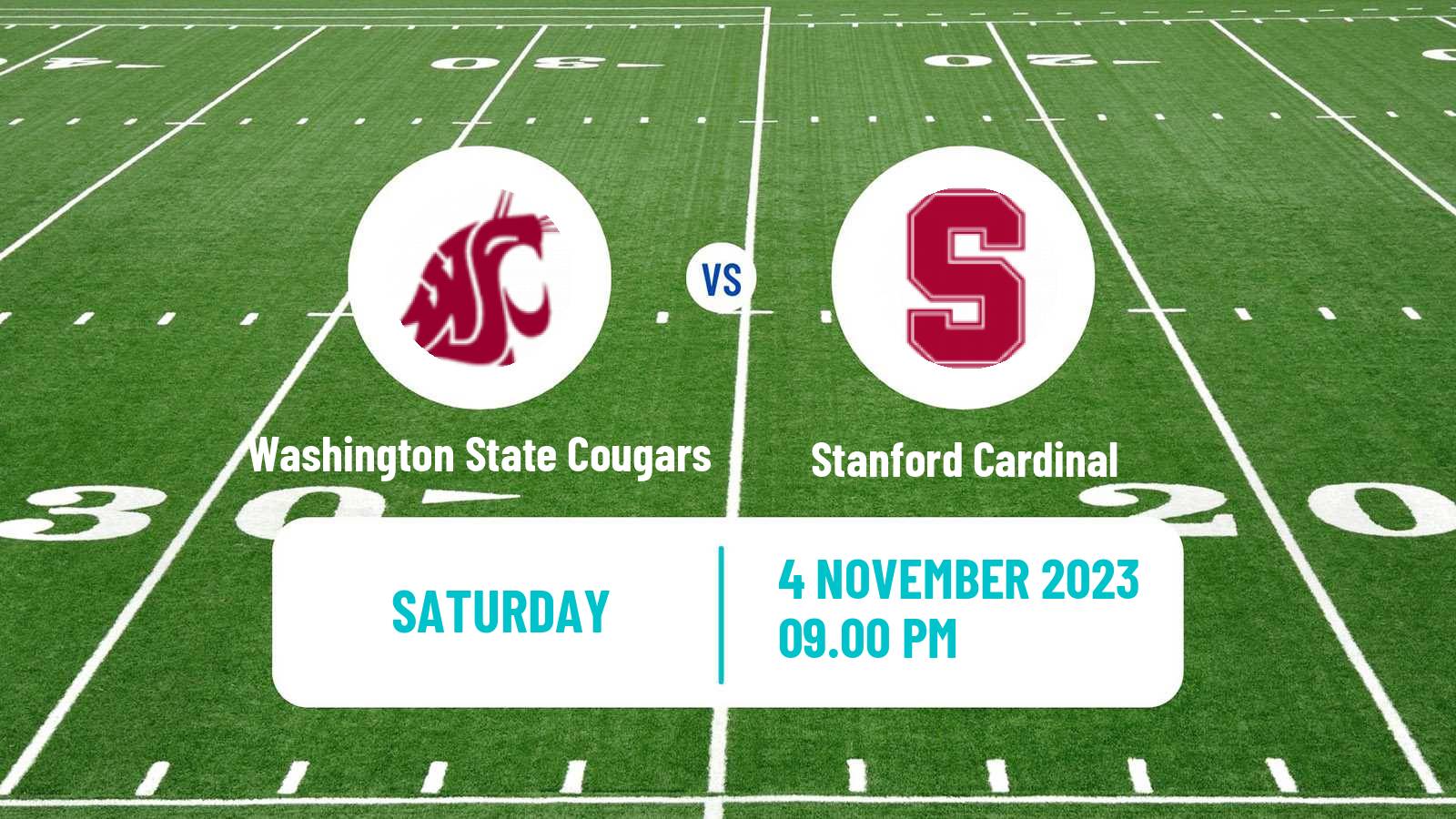 American football NCAA College Football Washington State Cougars - Stanford Cardinal
