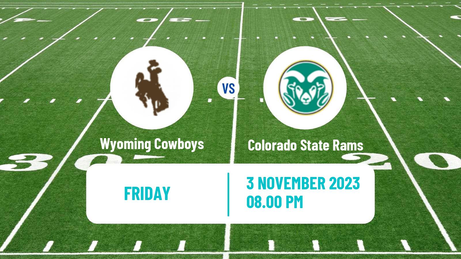 American football NCAA College Football Wyoming Cowboys - Colorado State Rams