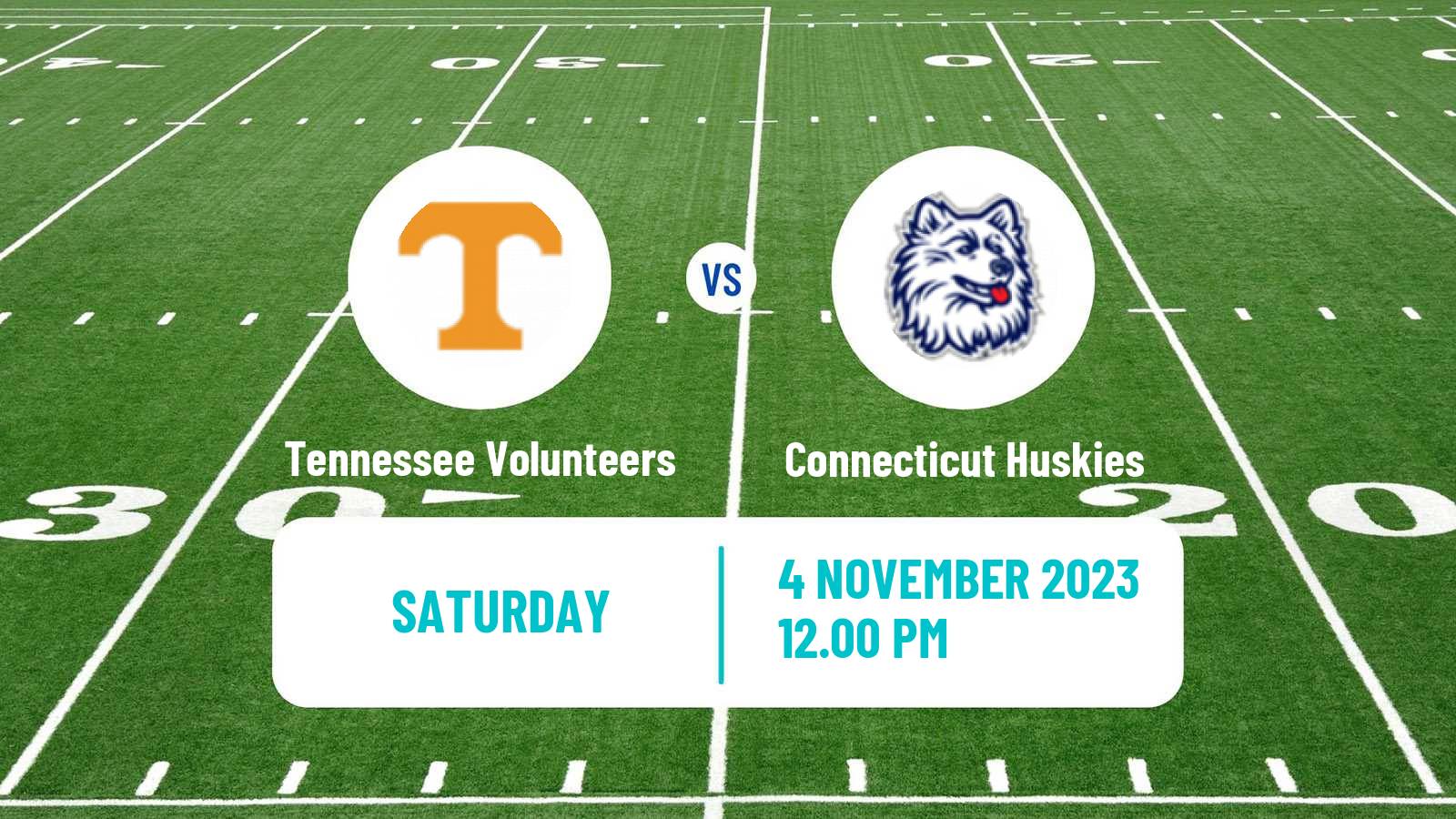 American football NCAA College Football Tennessee Volunteers - Connecticut Huskies