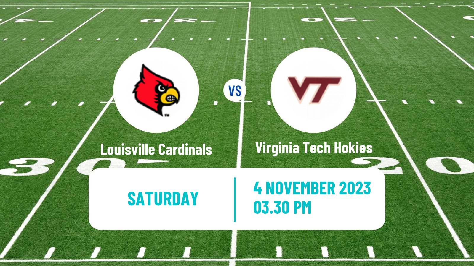 American football NCAA College Football Louisville Cardinals - Virginia Tech Hokies