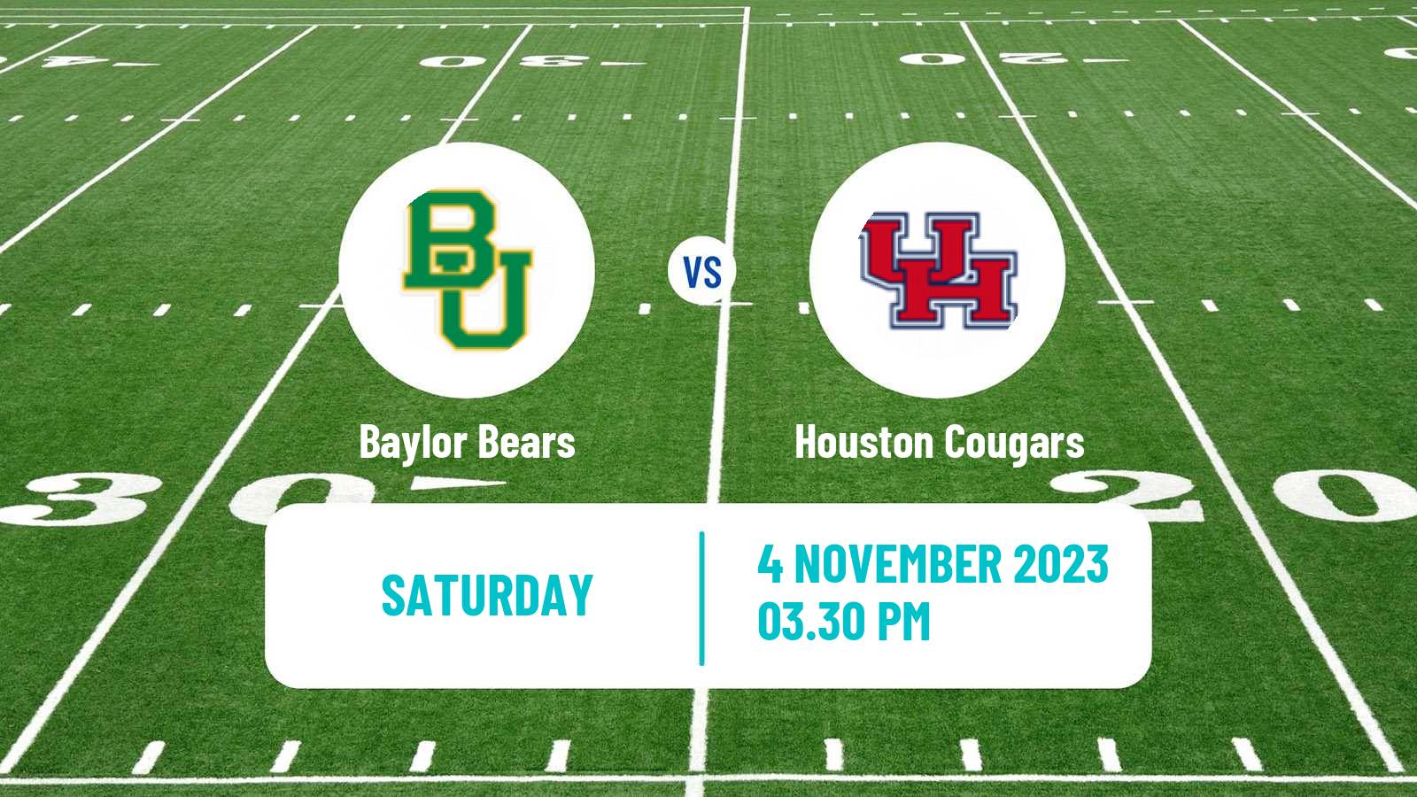 American football NCAA College Football Baylor Bears - Houston Cougars