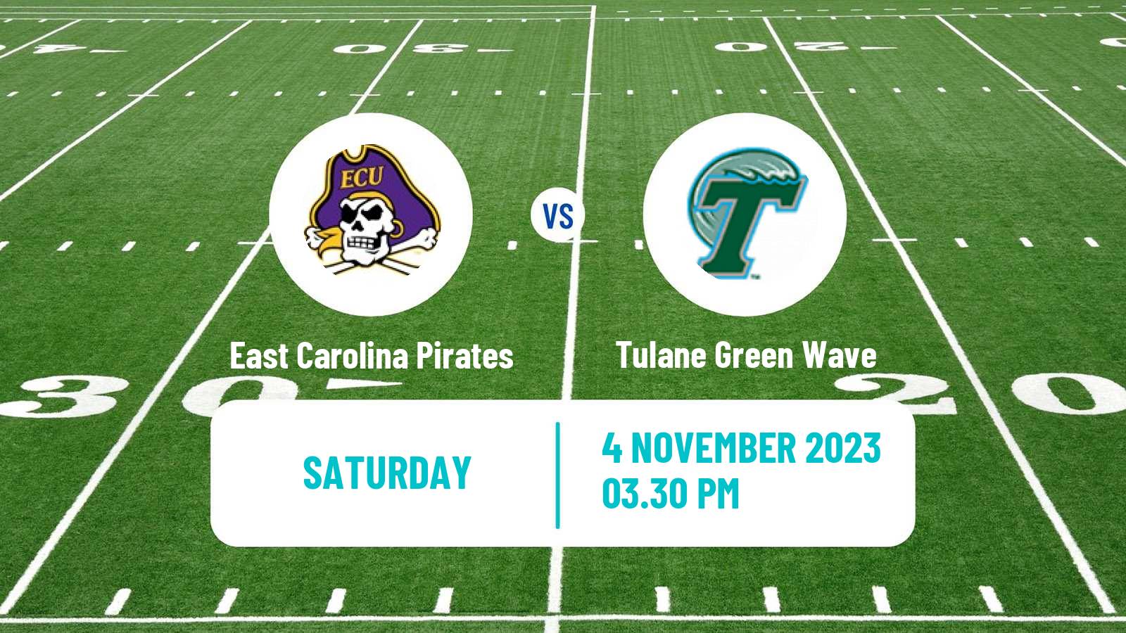 American football NCAA College Football East Carolina Pirates - Tulane Green Wave