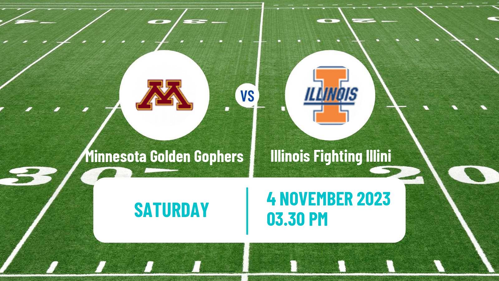 American football NCAA College Football Minnesota Golden Gophers - Illinois Fighting Illini