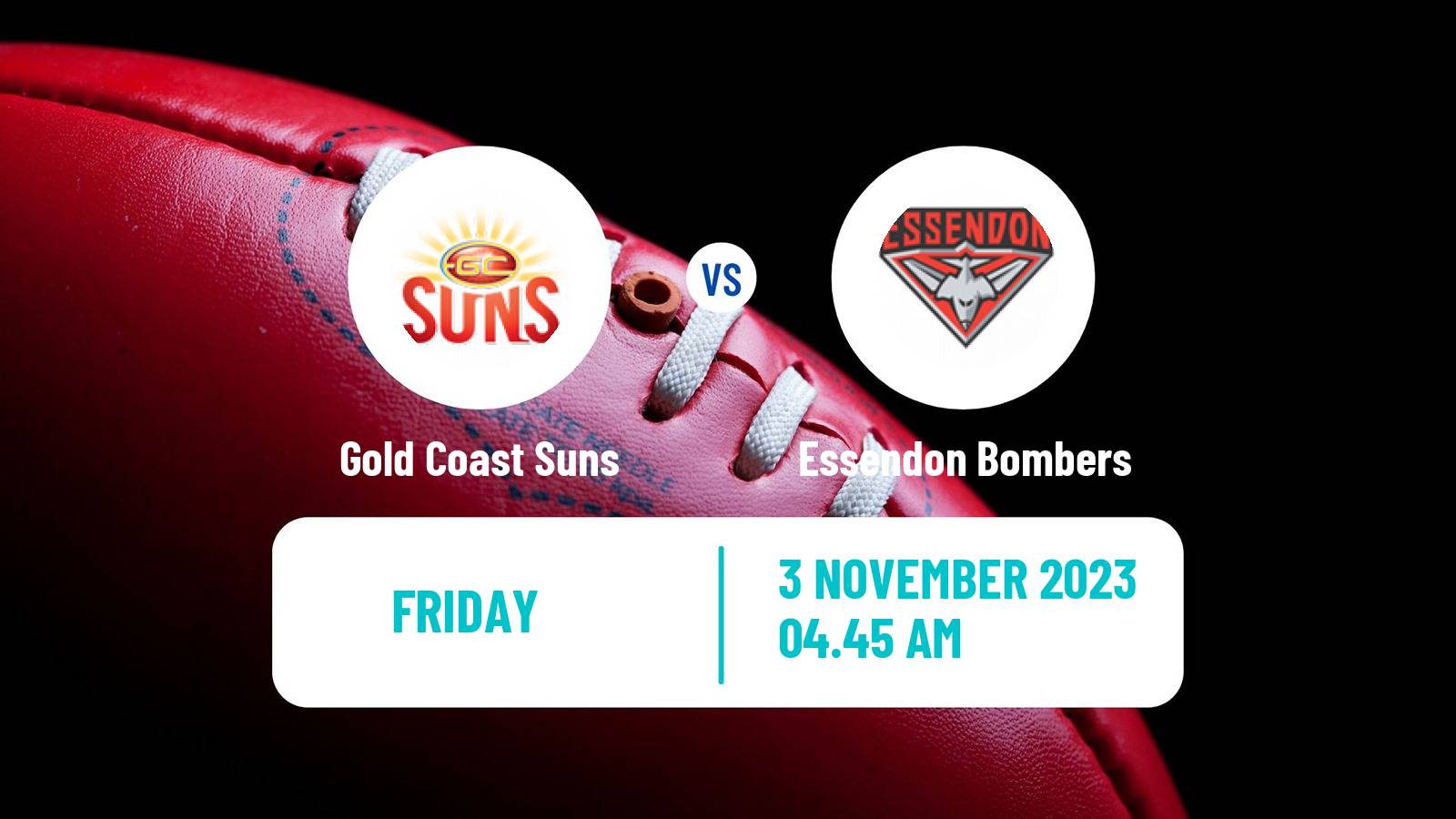 Aussie rules AFL Women Gold Coast Suns - Essendon Bombers