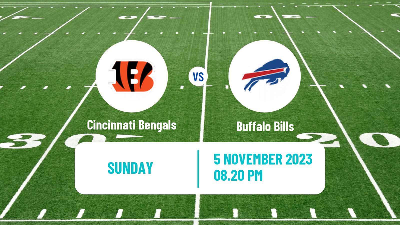 American football NFL Cincinnati Bengals - Buffalo Bills