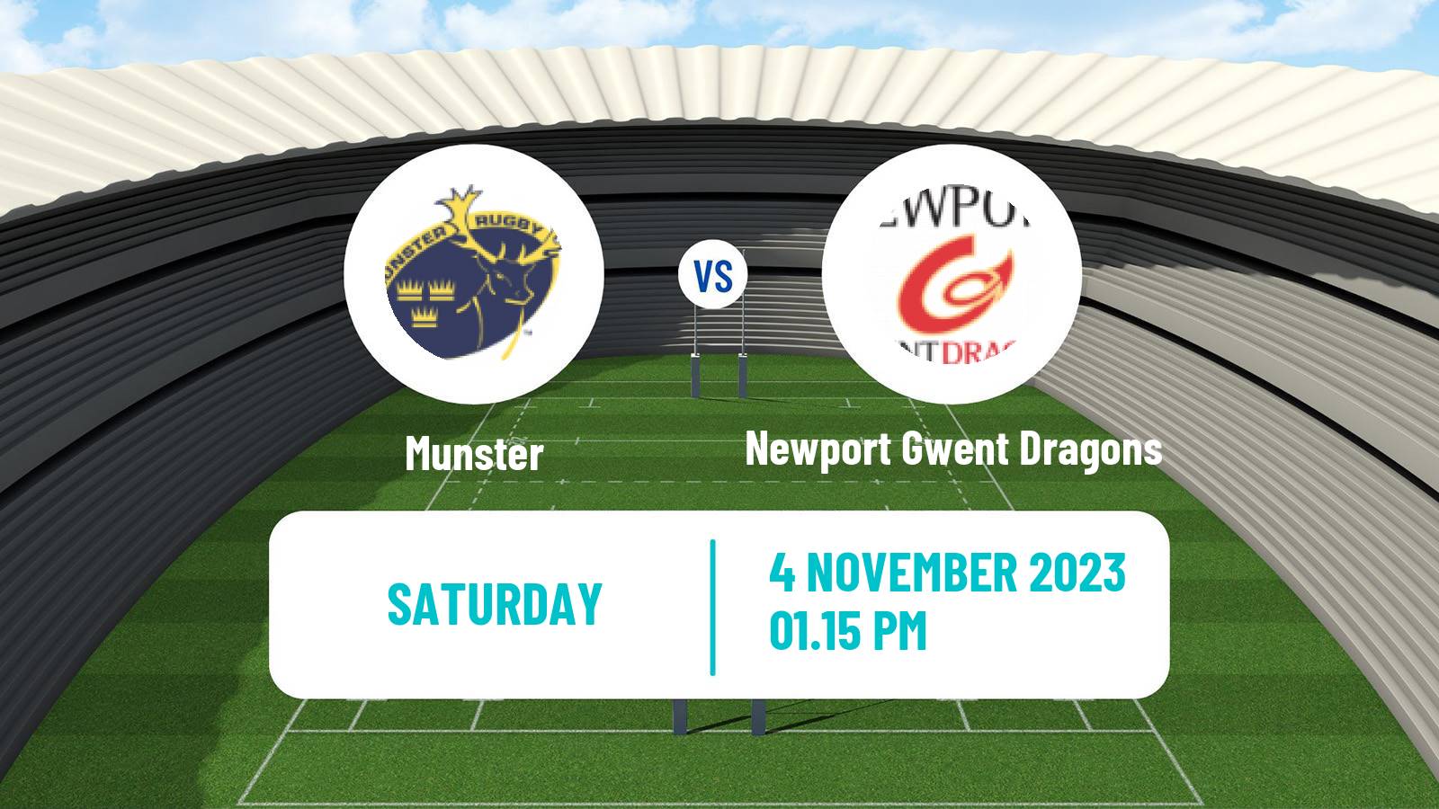 Rugby union United Rugby Championship Munster - Newport Gwent Dragons