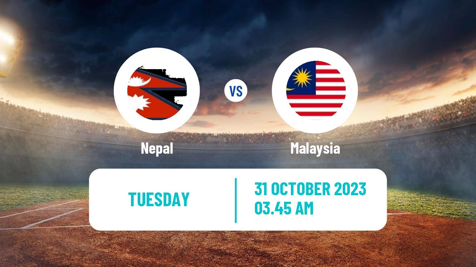 Cricket ICC World Twenty20 Nepal - Malaysia