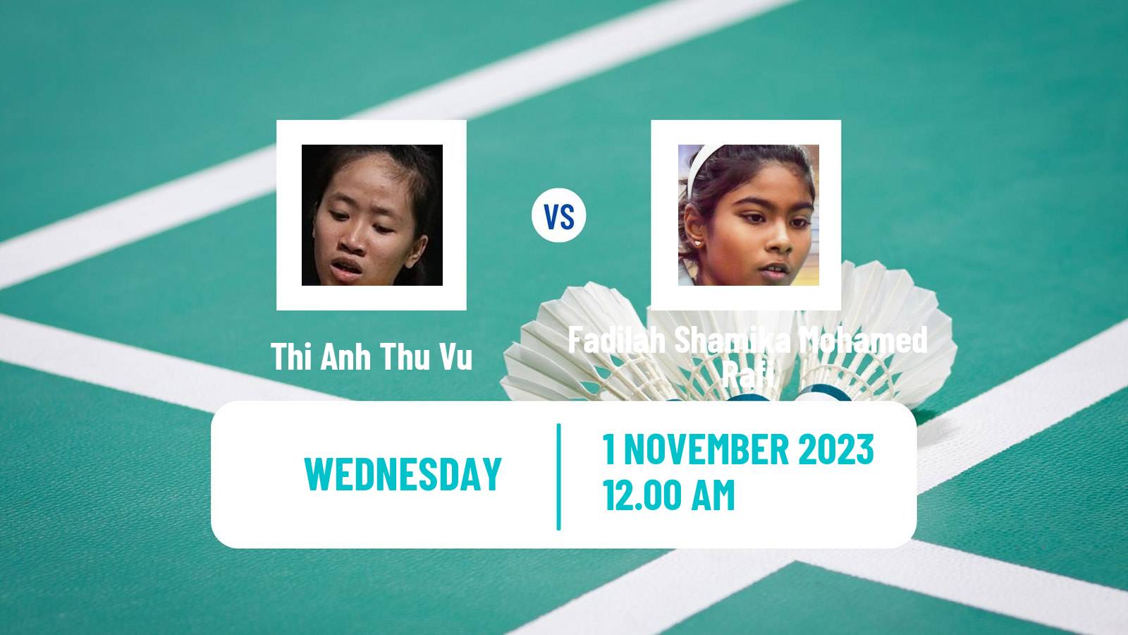 Badminton BWF World Tour Kl Masters Malaysia Super 100 Women Thi Anh Thu Vu - Fadilah Shamika Mohamed Rafi