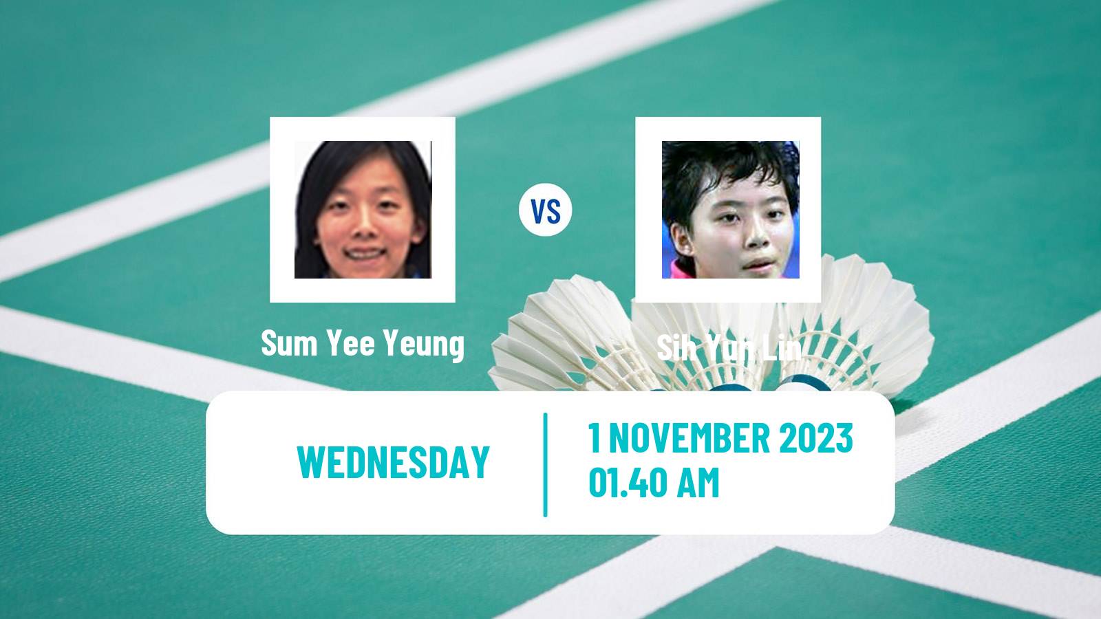 Badminton BWF World Tour Kl Masters Malaysia Super 100 Women Sum Yee Yeung - Sih Yun Lin