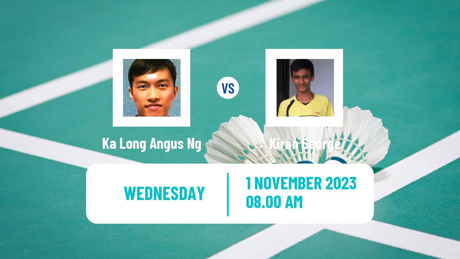 Badminton BWF World Tour Hylo Open Men Ka Long Angus Ng - Kiran George