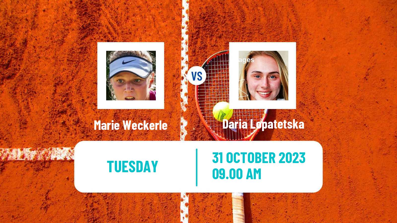 Tennis ITF W15 Nasbypark Women Marie Weckerle - Daria Lopatetska