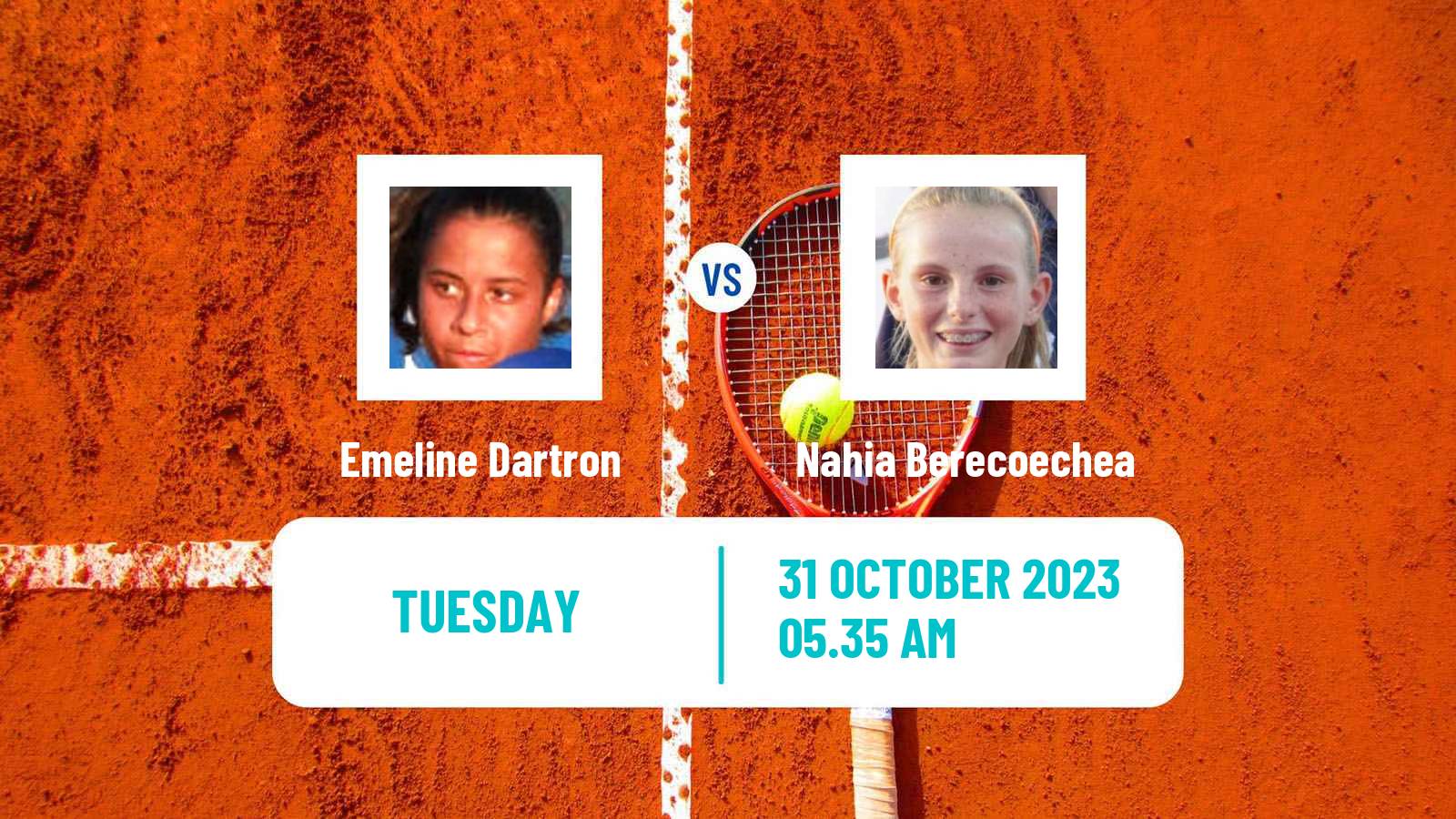 Tennis ITF W60 Nantes Women Emeline Dartron - Nahia Berecoechea