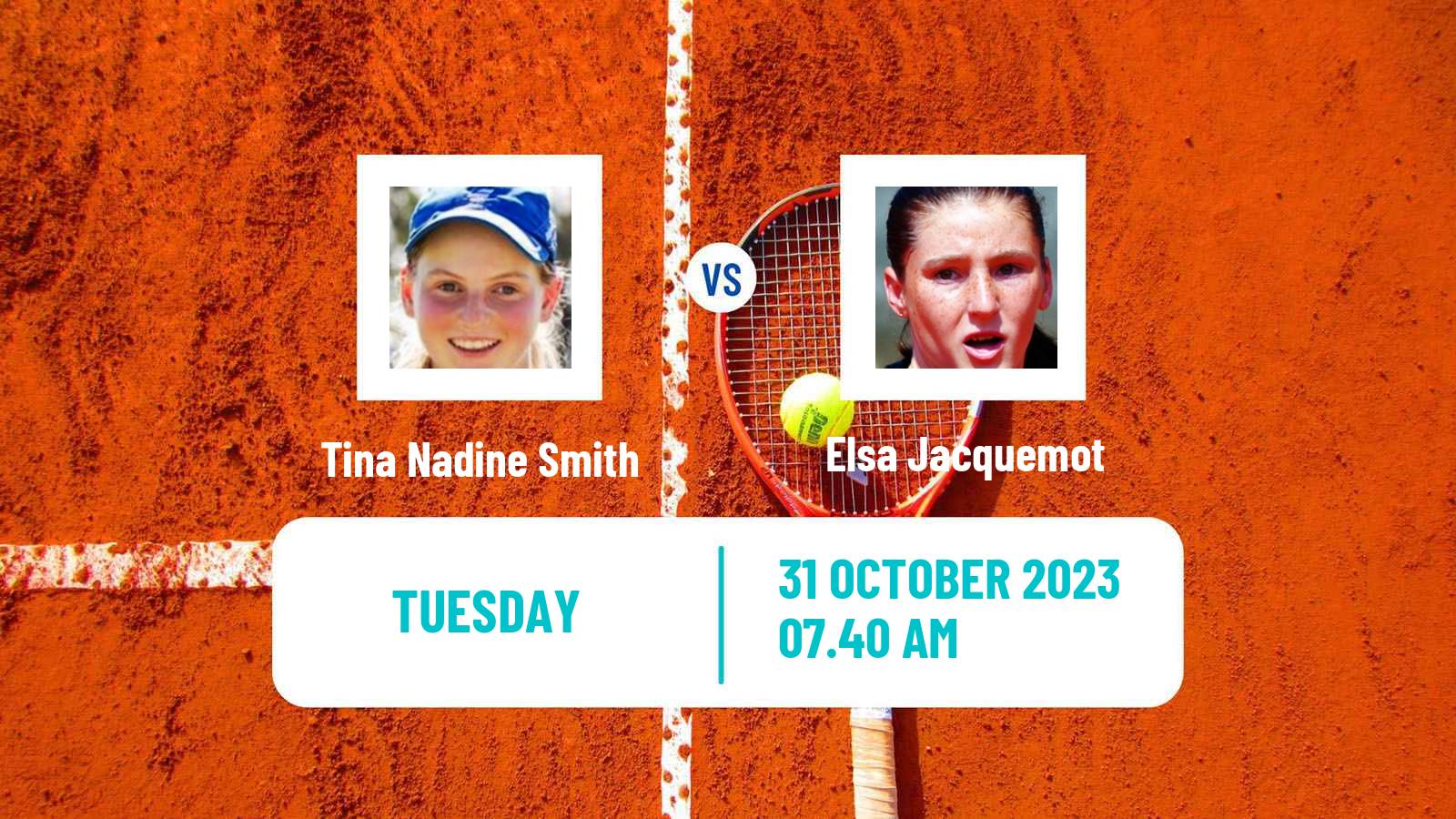 Tennis ITF W60 Nantes Women Tina Nadine Smith - Elsa Jacquemot