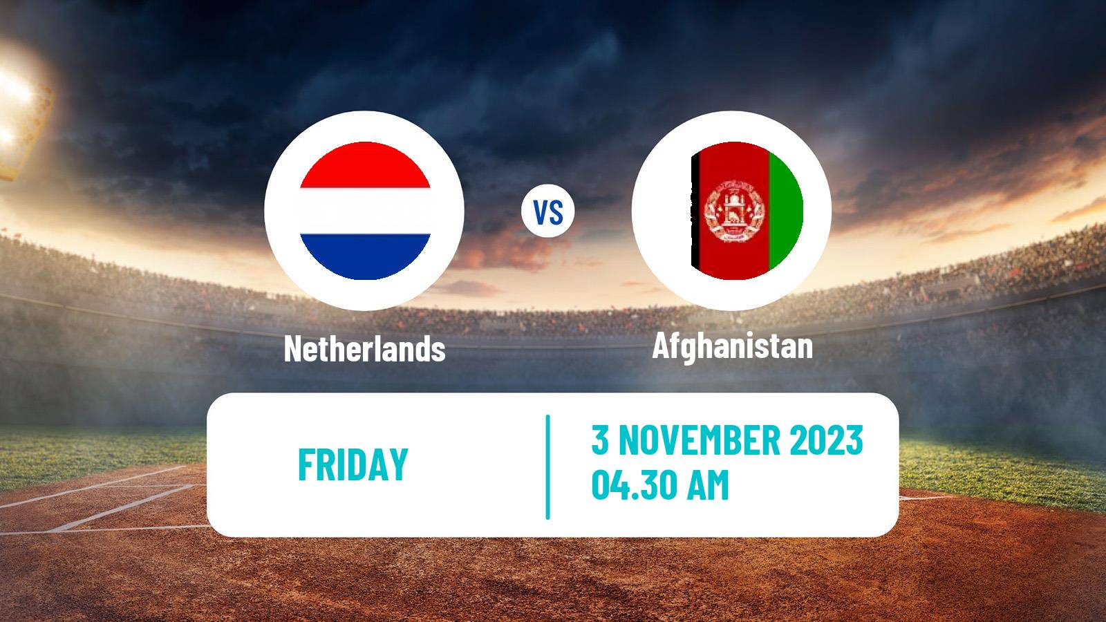Cricket ICC World Cup Netherlands - Afghanistan