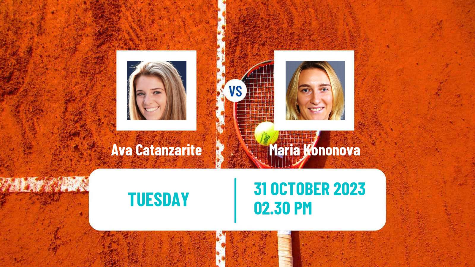 Tennis ITF W15 Norman Ok Women Ava Catanzarite - Maria Kononova