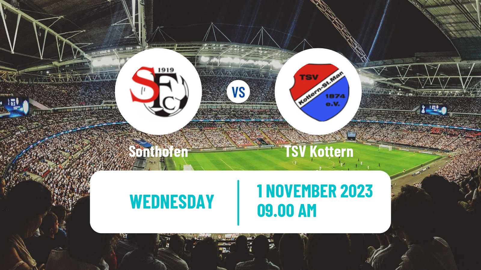Soccer German Oberliga Bayern Süd Sonthofen - TSV Kottern