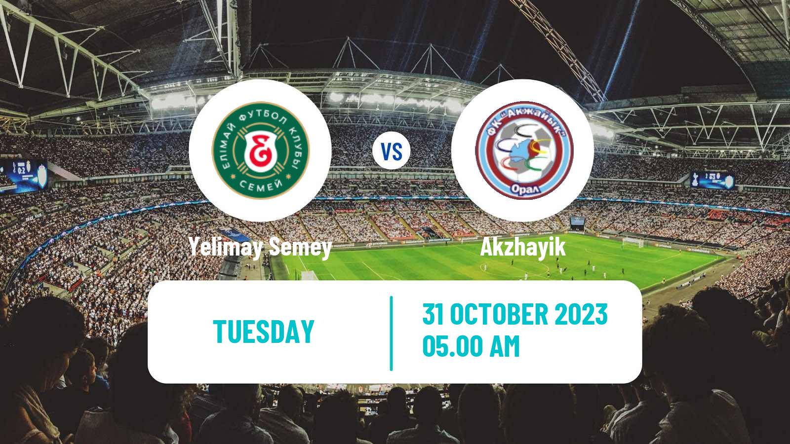 Soccer Kazakh First Division Yelimay Semey - Akzhayik