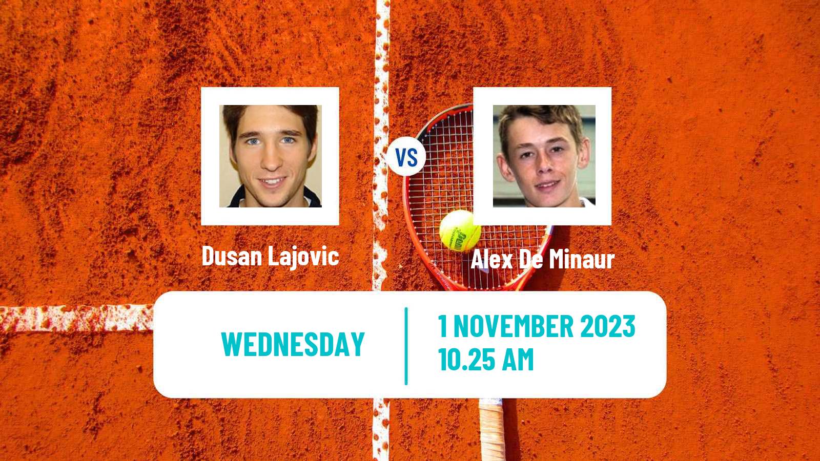 Tennis ATP Paris Dusan Lajovic - Alex De Minaur