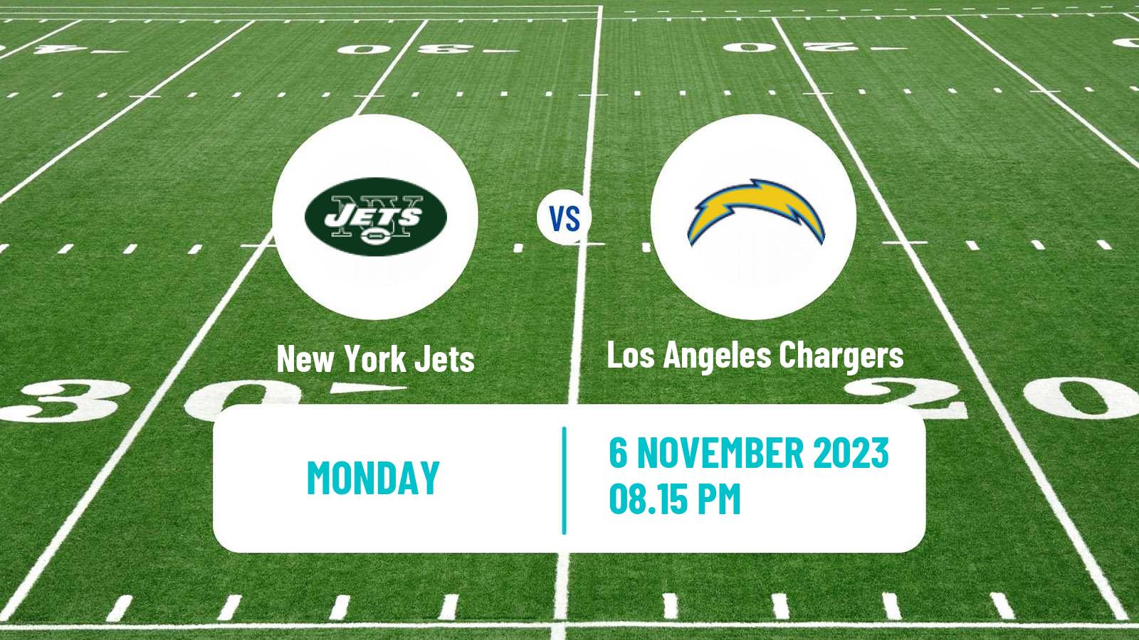 American football NFL New York Jets - Los Angeles Chargers