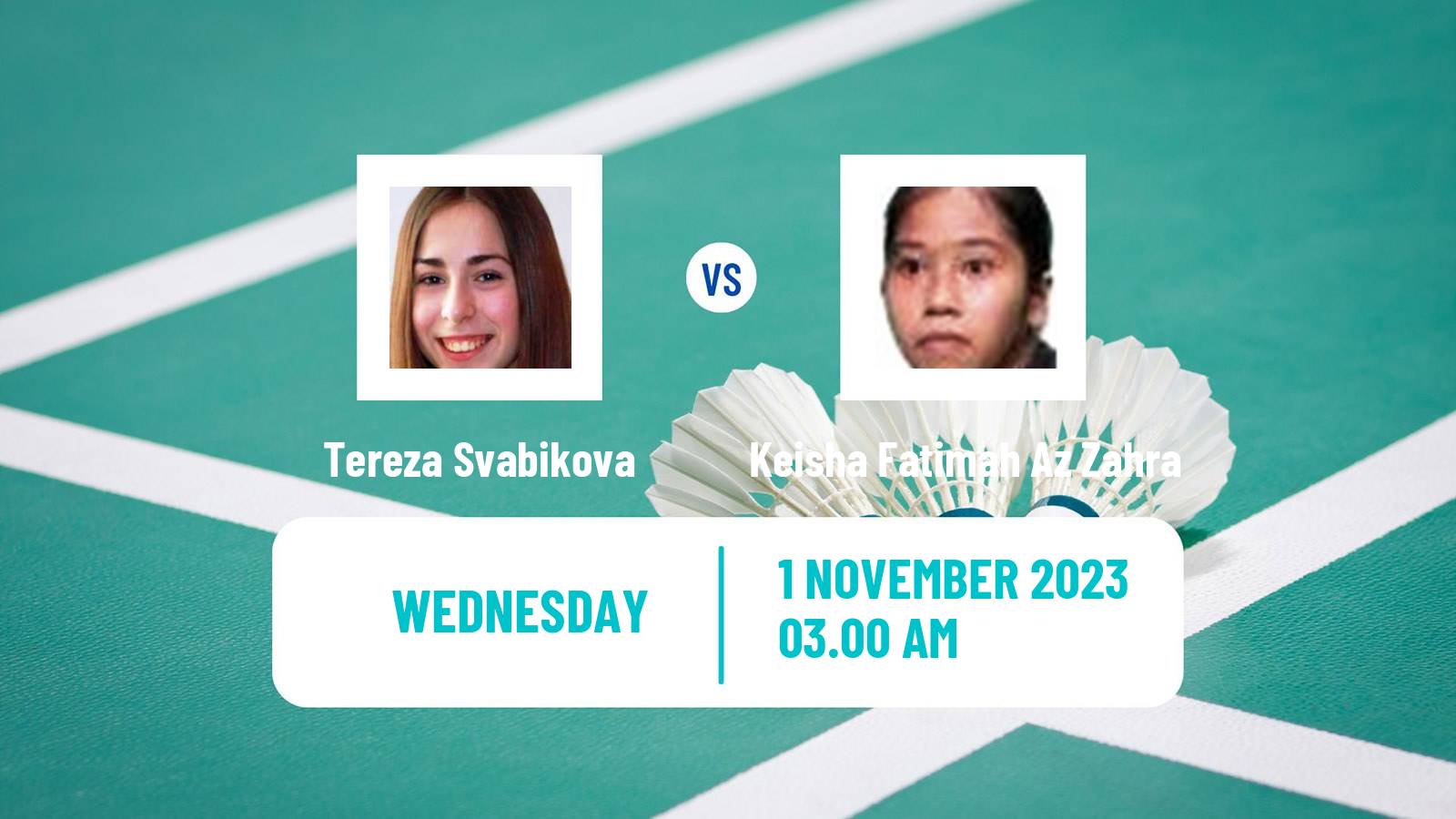 Badminton BWF World Tour Hylo Open Women Tereza Svabikova - Keisha Fatimah Az Zahra