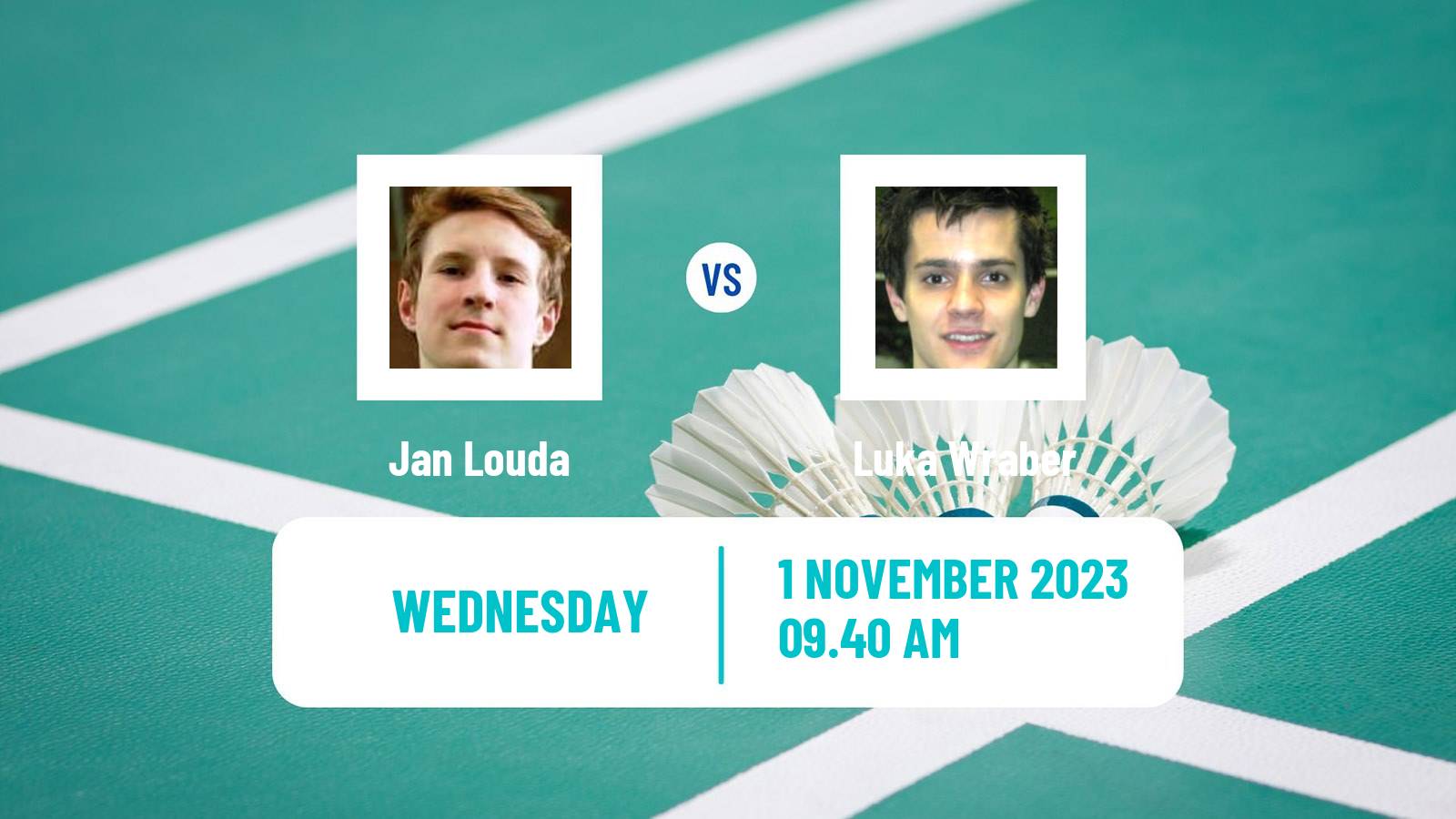 Badminton BWF World Tour Hylo Open Men Jan Louda - Luka Wraber