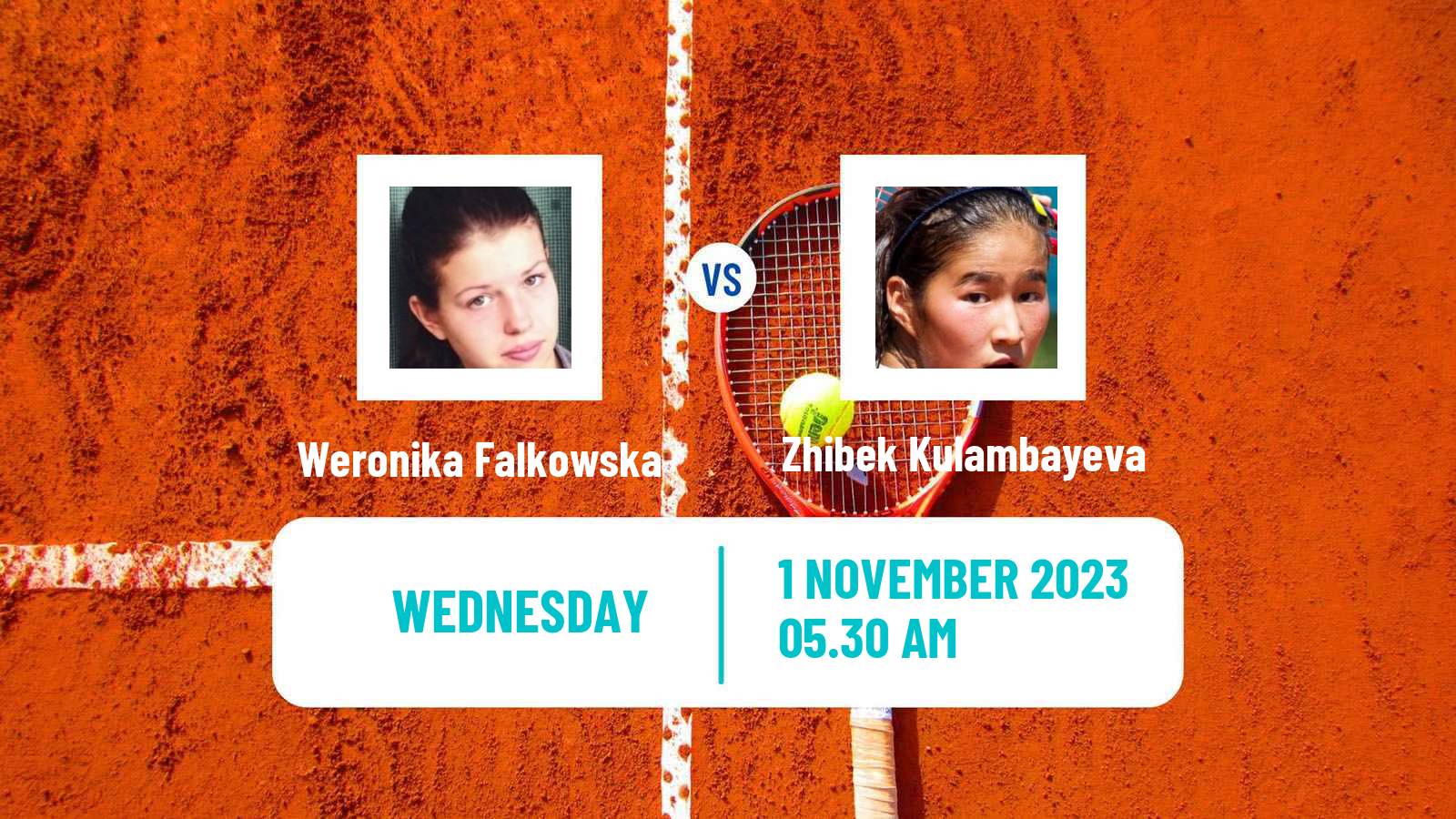 Tennis ITF W25 Monastir 4 Women Weronika Falkowska - Zhibek Kulambayeva