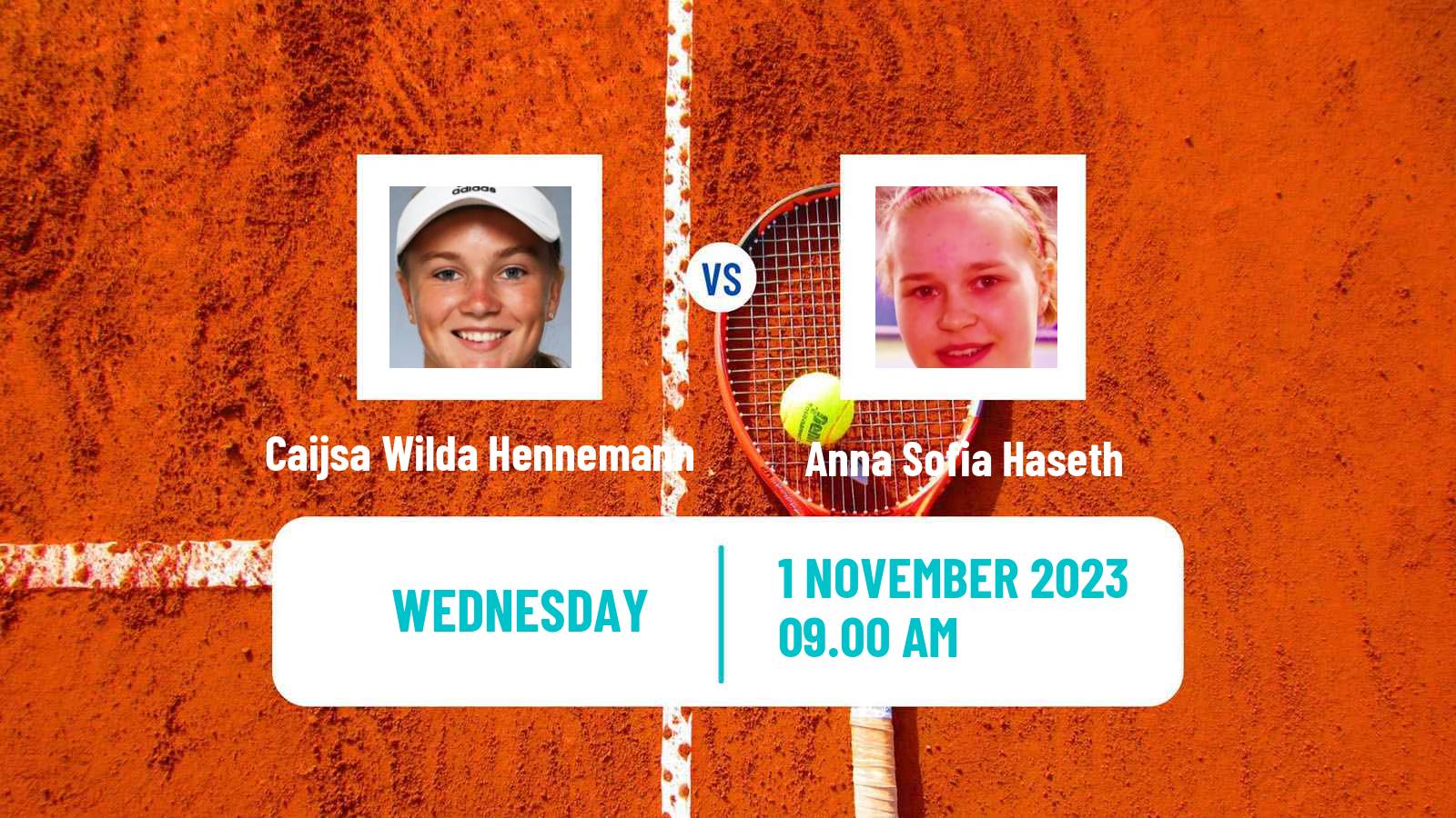 Tennis ITF W15 Nasbypark Women Caijsa Wilda Hennemann - Anna Sofia Haseth