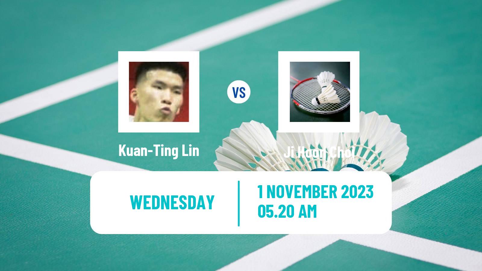 Badminton BWF World Tour Kl Masters Malaysia Super 100 Men Kuan-Ting Lin - Ji Hoon Choi