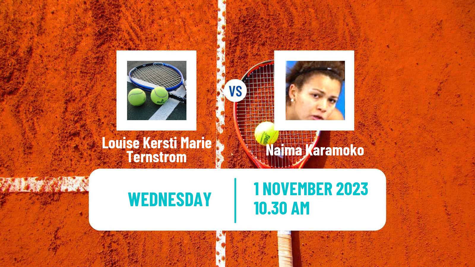 Tennis ITF W15 Nasbypark Women Louise Kersti Marie Ternstrom - Naima Karamoko