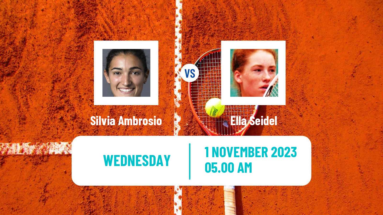 Tennis ITF W60 Bratislava Women Silvia Ambrosio - Ella Seidel