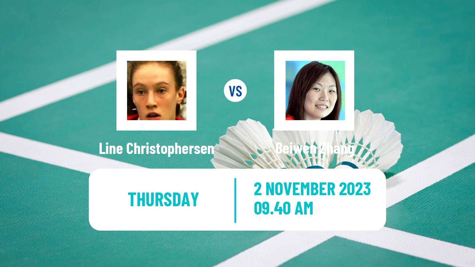 Badminton BWF World Tour Hylo Open Women Line Christophersen - Beiwen Zhang