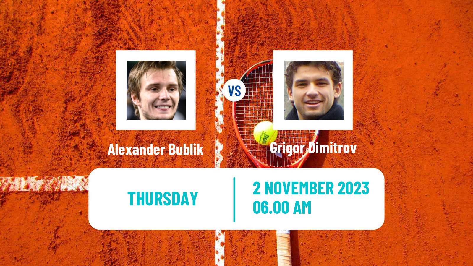 Tennis ATP Paris Alexander Bublik - Grigor Dimitrov