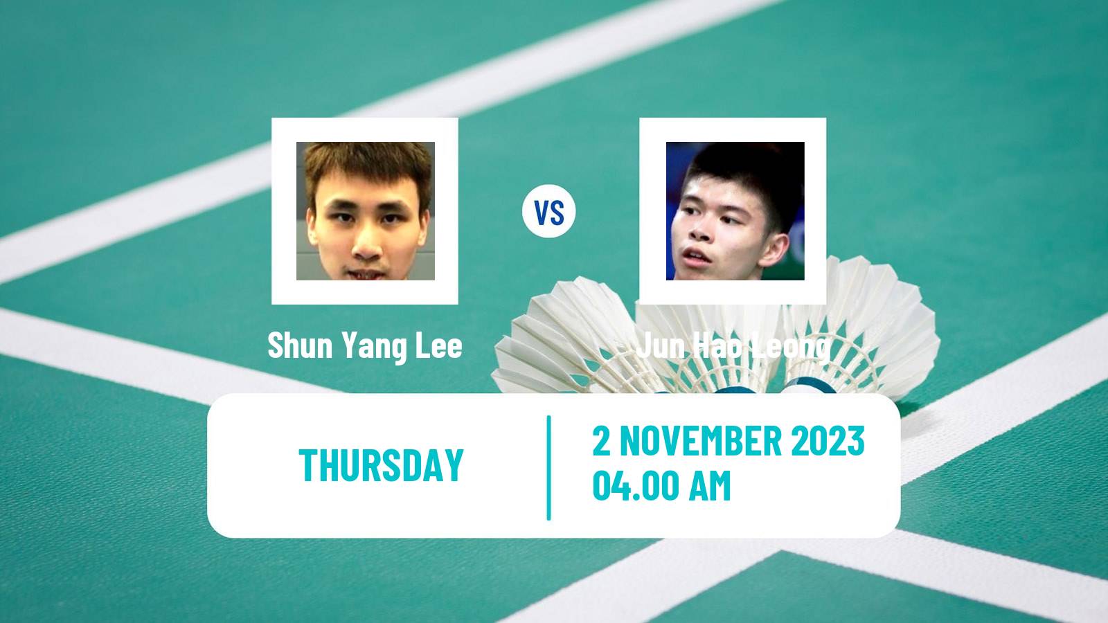 Badminton BWF World Tour Kl Masters Malaysia Super 100 Men Shun Yang Lee - Jun Hao Leong