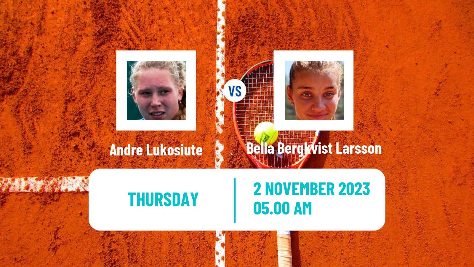 Tennis ITF W15 Nasbypark Women Andre Lukosiute - Bella Bergkvist Larsson