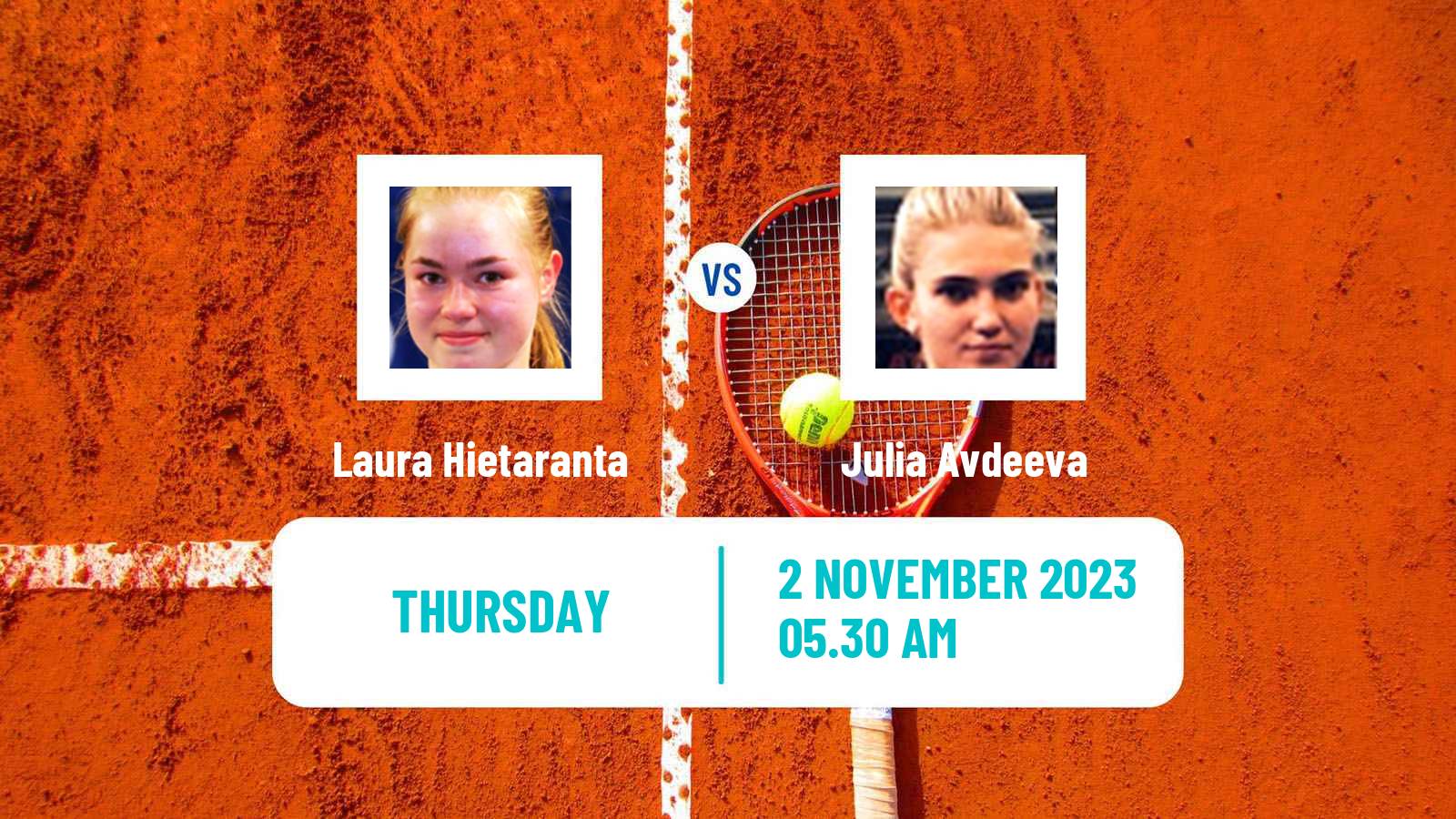 Tennis ITF W25 Solarino Women Laura Hietaranta - Julia Avdeeva