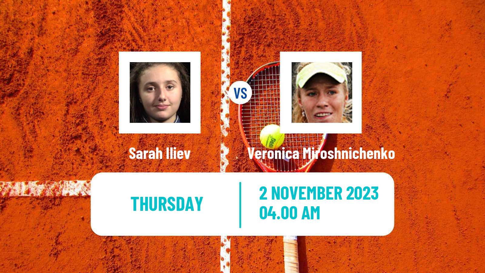 Tennis ITF W25 Monastir 4 Women Sarah Iliev - Veronica Miroshnichenko
