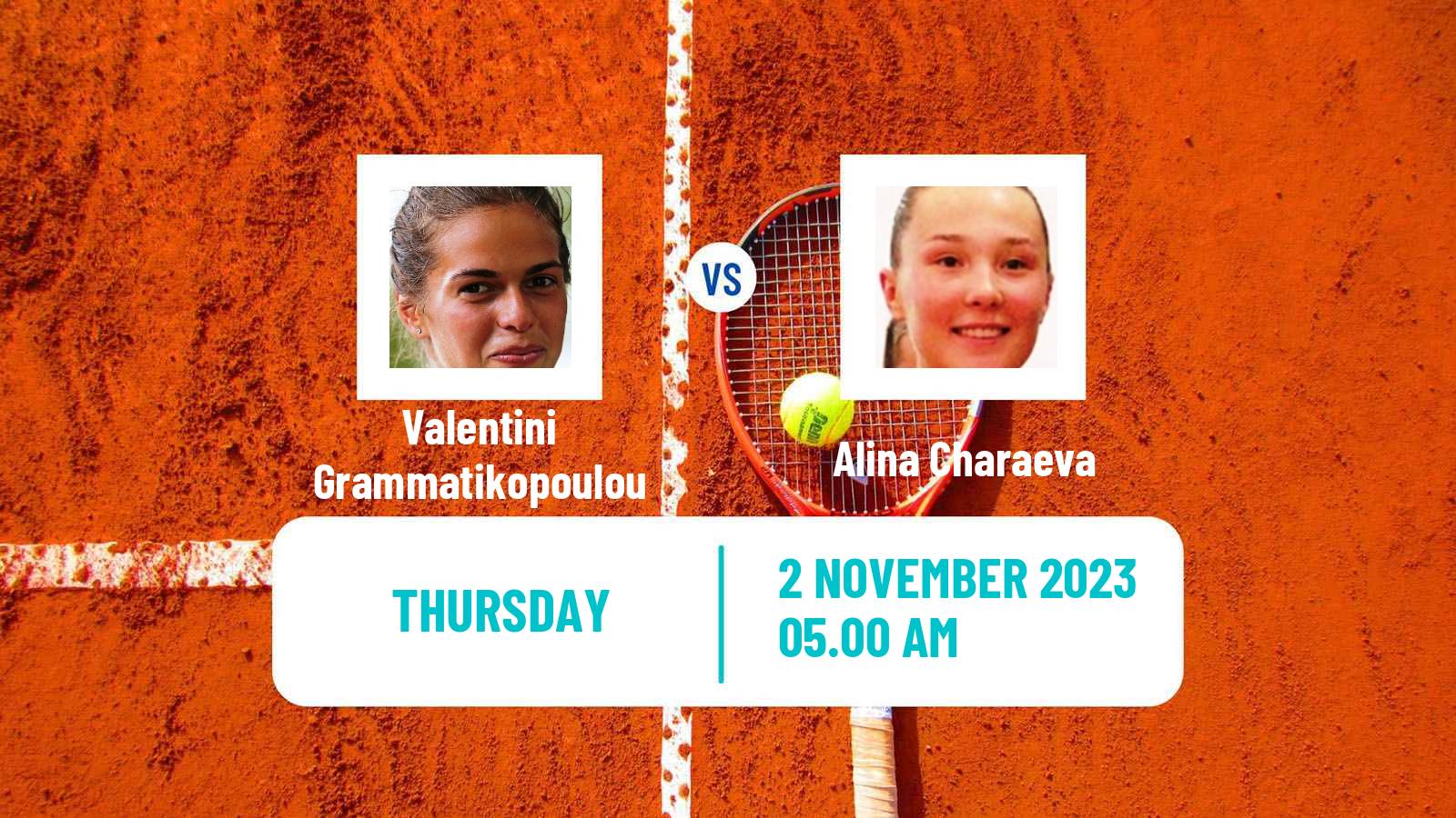 Tennis ITF W25 Monastir 4 Women Valentini Grammatikopoulou - Alina Charaeva