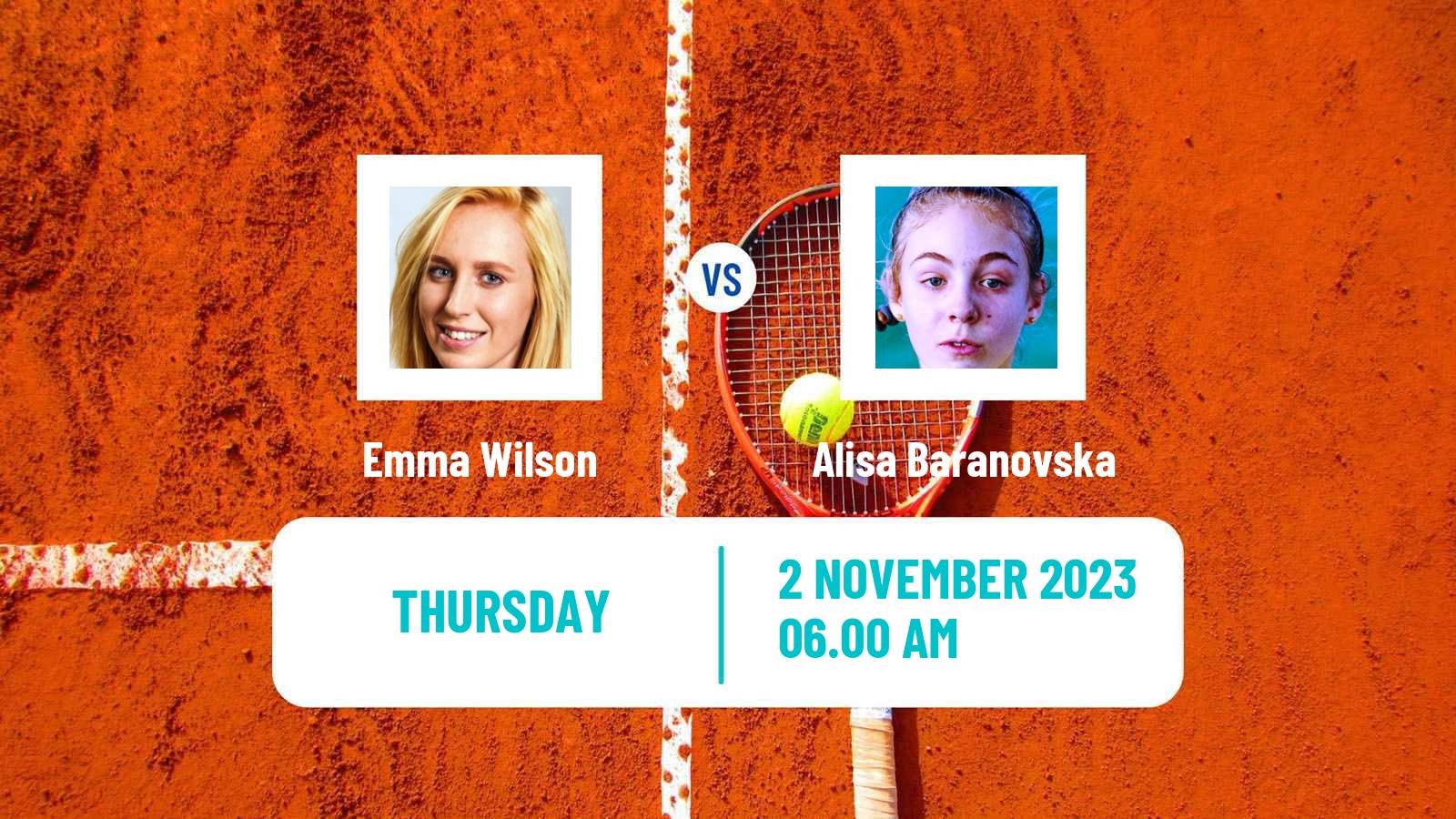 Tennis ITF W25 Sunderland Women Emma Wilson - Alisa Baranovska