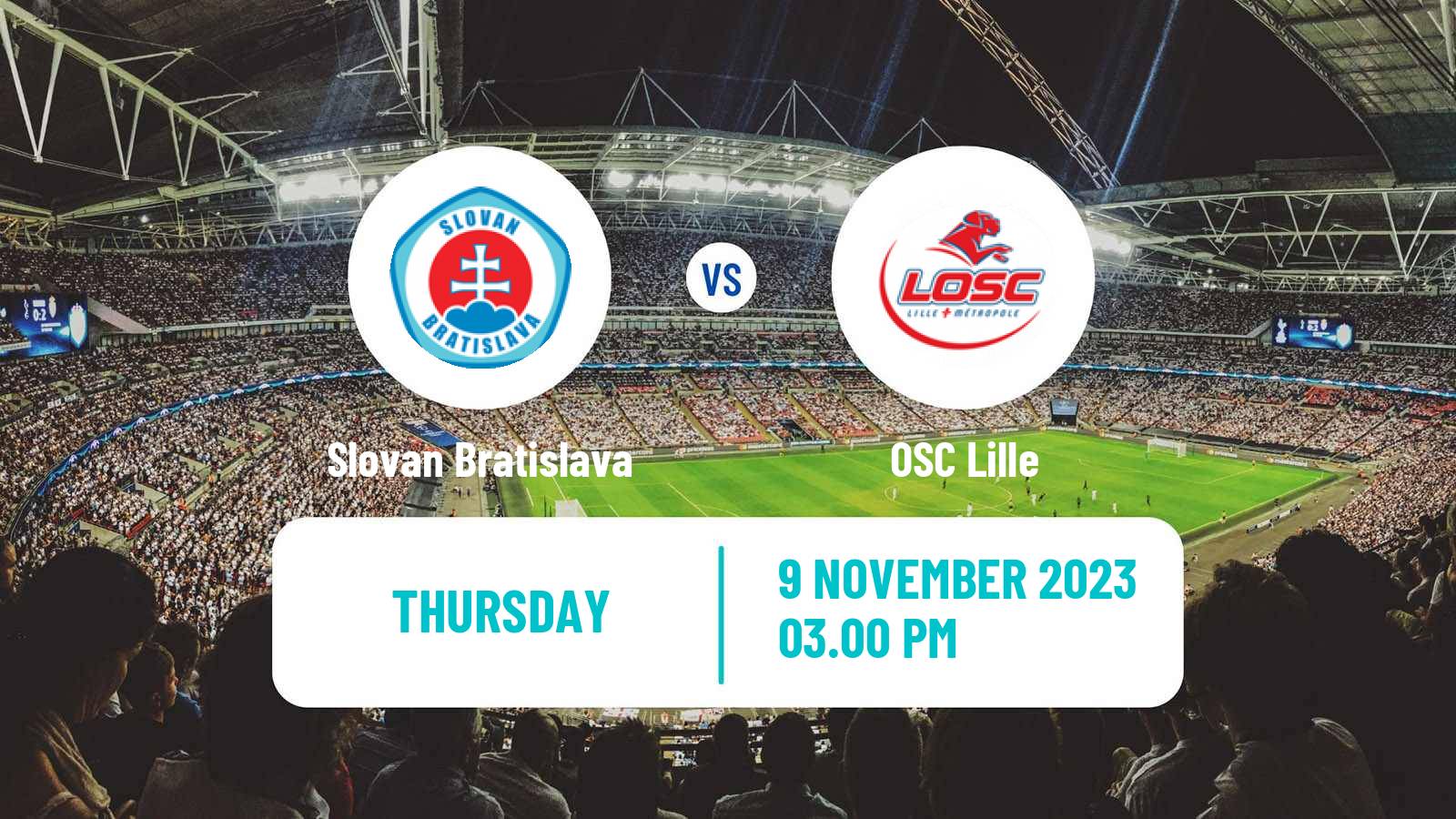 Soccer UEFA Europa Conference League Slovan Bratislava - Lille