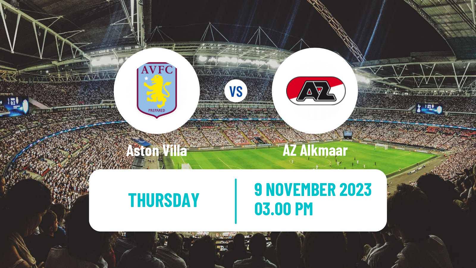 Soccer UEFA Europa Conference League Aston Villa - AZ Alkmaar