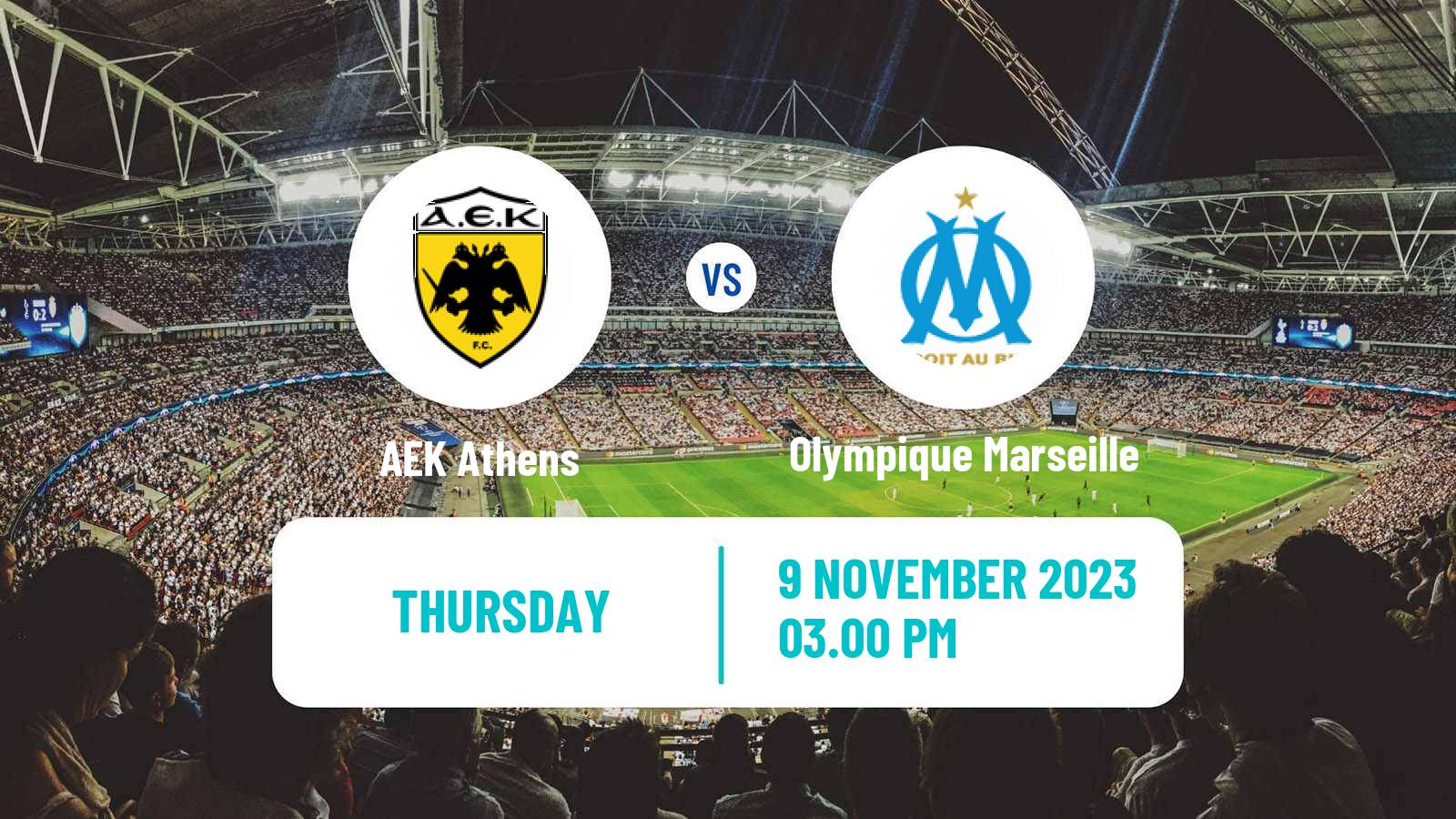 Soccer UEFA Europa League AEK Athens - Olympique Marseille