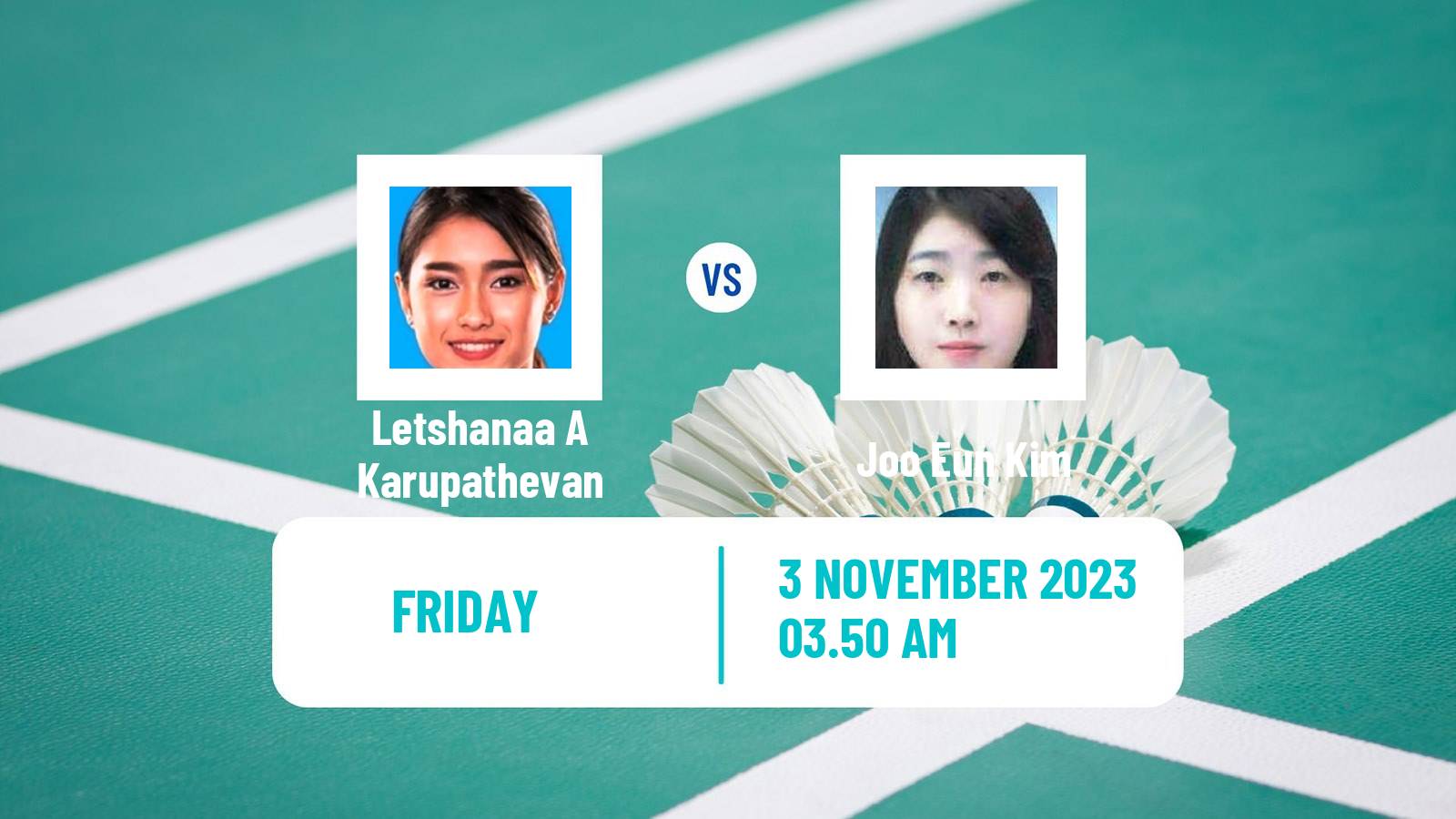Badminton BWF World Tour Kl Masters Malaysia Super 100 Women Letshanaa A Karupathevan - Joo Eun Kim