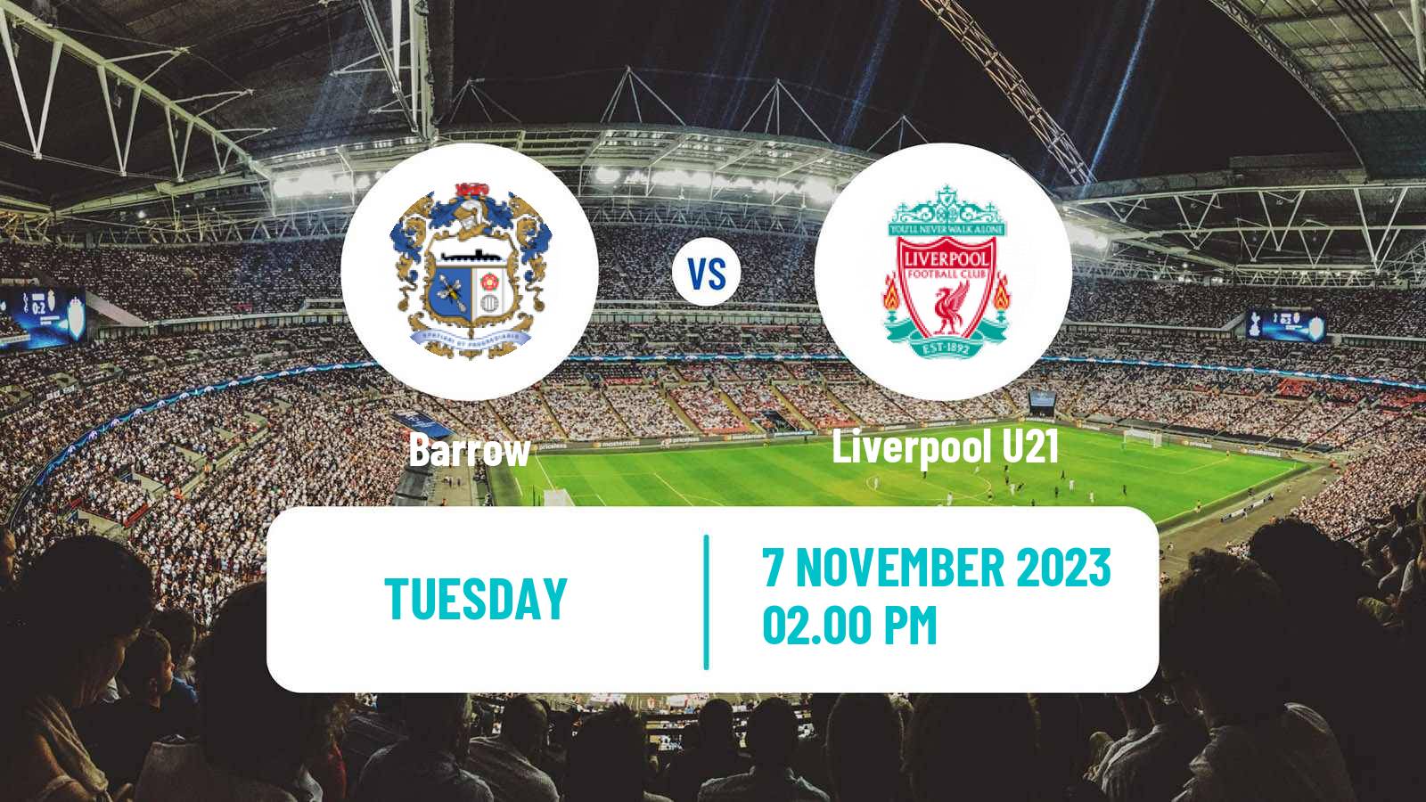 Soccer English EFL Trophy Barrow - Liverpool U21