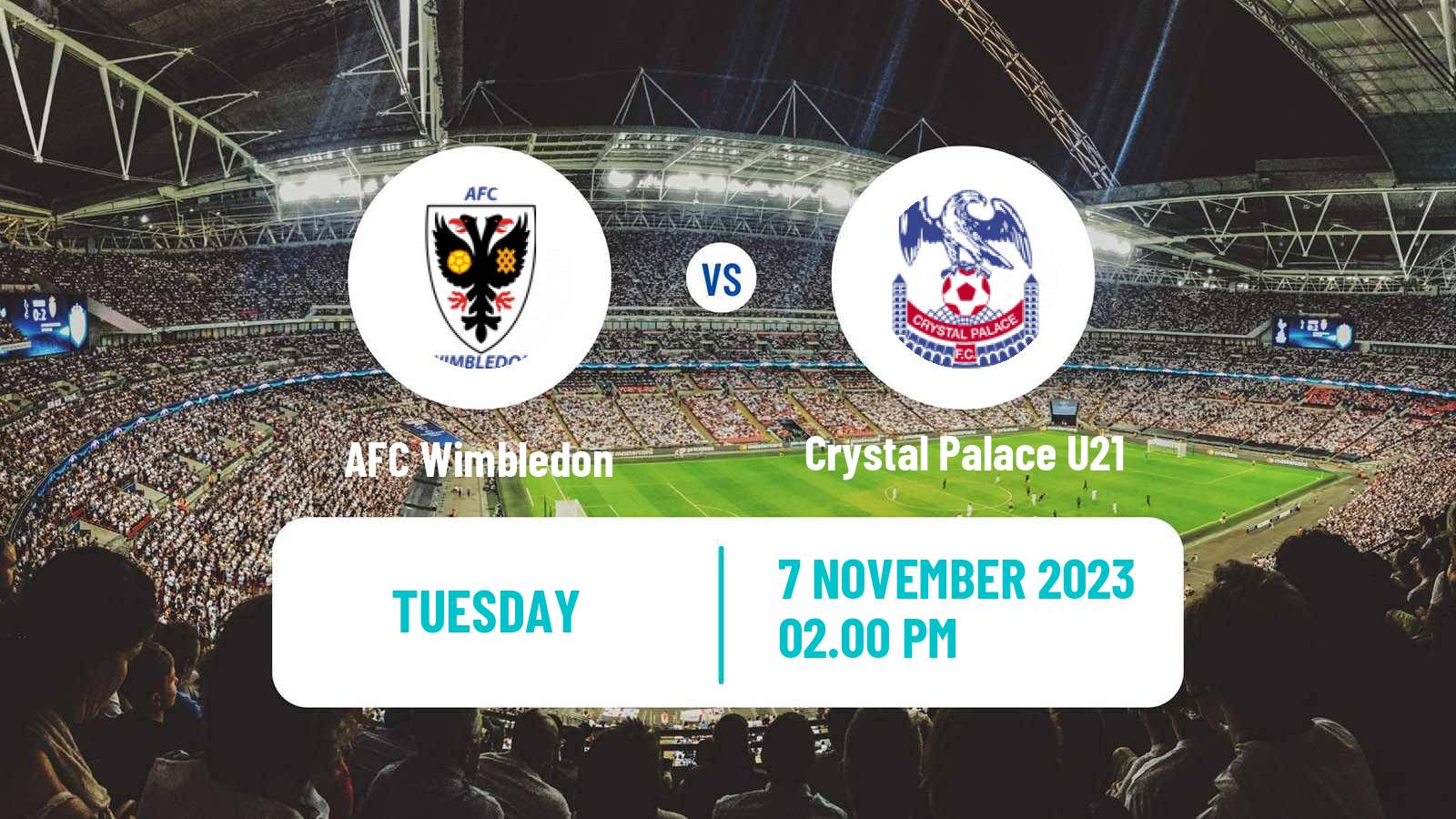 Soccer English EFL Trophy AFC Wimbledon - Crystal Palace U21