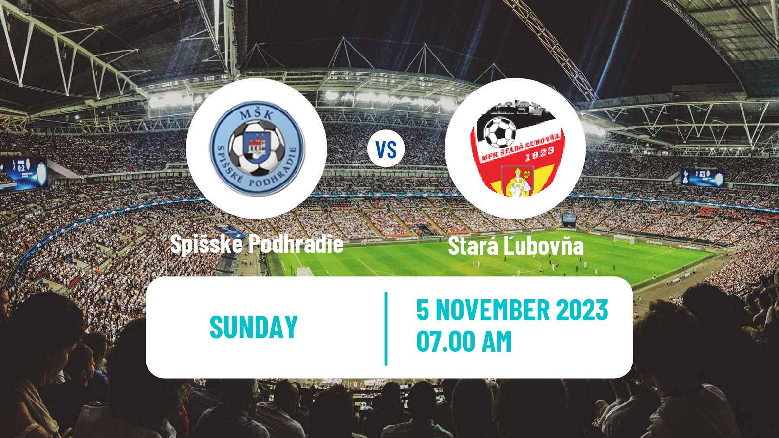 Soccer Slovak 3 Liga East Spišské Podhradie - Stará Ľubovňa