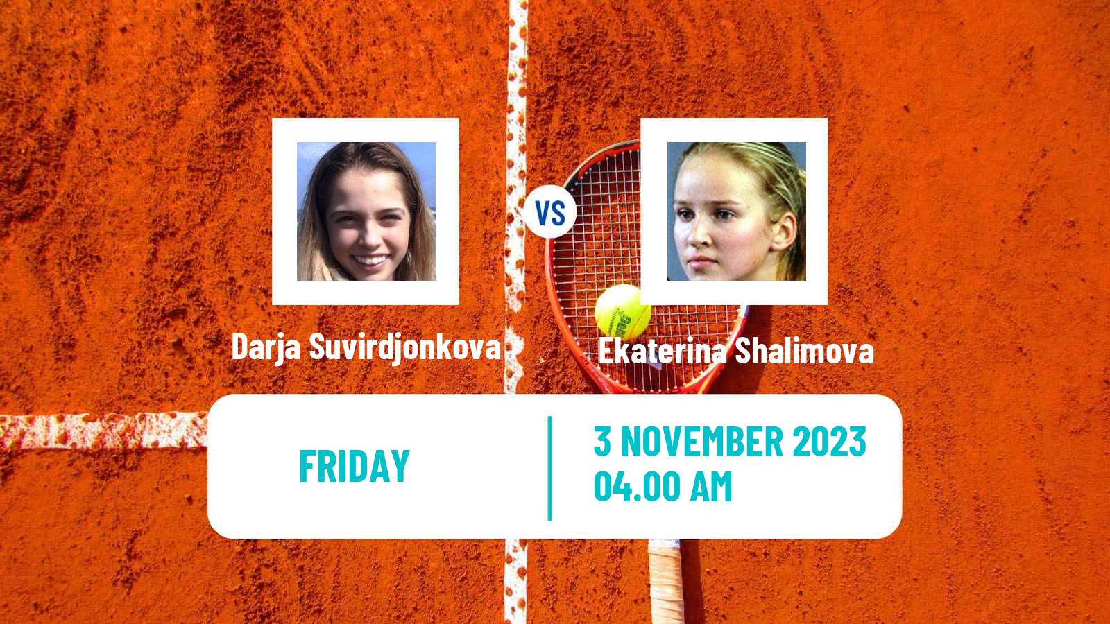 Tennis ITF W15 Sharm Elsheikh 23 Women Darja Suvirdjonkova - Ekaterina Shalimova