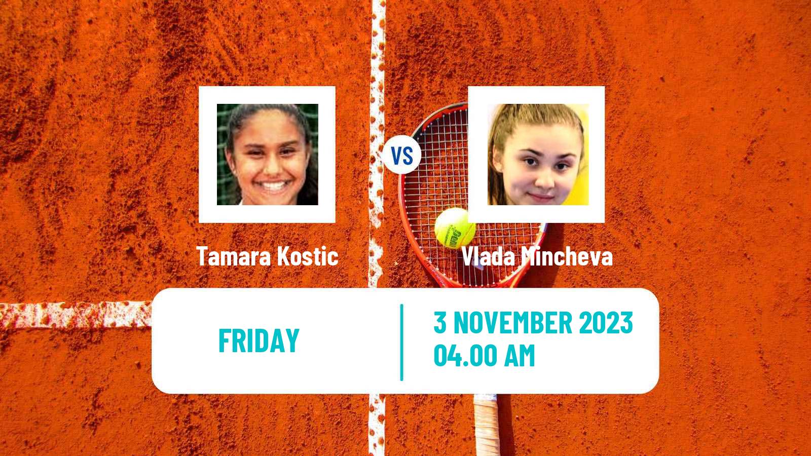 Tennis ITF W15 Sharm Elsheikh 23 Women Tamara Kostic - Vlada Mincheva